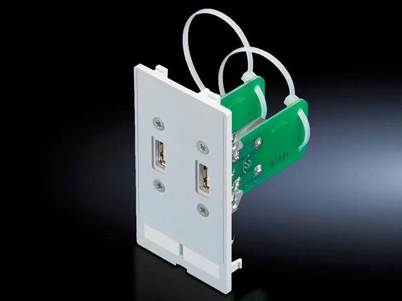 Rittal SZ 2482.540 SZ Dışardan erişim için priz soketi, 2 x USB A, soket/pim