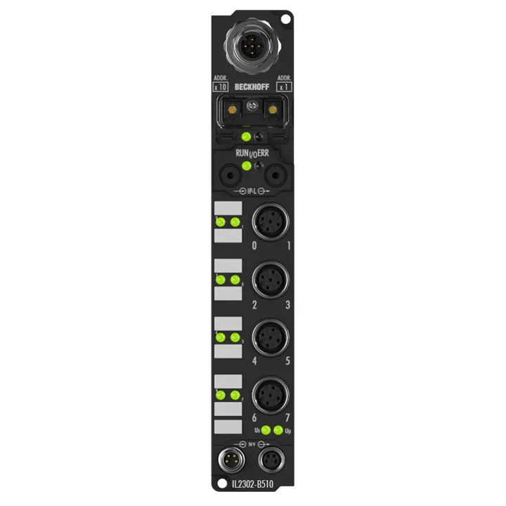 Beckhoff IL2302-B510 Coupler Box, 4-channel digital input + 4-channel digital output, CANopen, 24 V DC, 3 ms, 05 A, M12