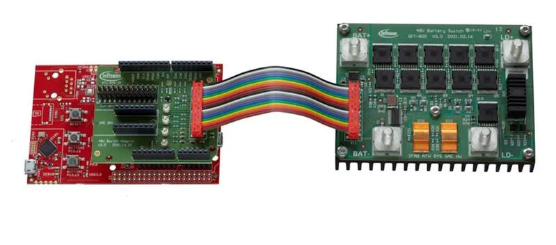 Infineon R 48V BATT SWITCH10 48V Battery switch with core-less hall based sensor and shunt current measurement – Reference Design