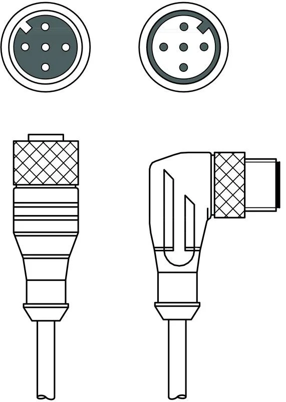 Leuze KDS S-M12-5A-M12-5W-P1-030 Bağlantı kablosu
