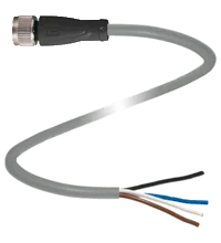 Pepperl+Fuchs V1-G-4M-PVC-Y292280 Female cordset, M12, 4-pin, PVC cable