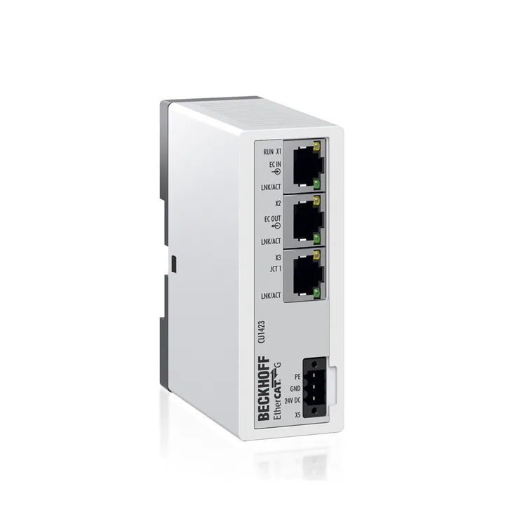 Beckhoff CU1423 Infrastructure, 3-port junction, EtherCAT G, 1 Gbit/s, 24 V DC, RJ45
