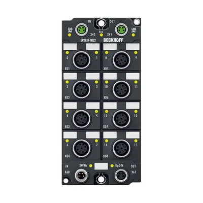 Beckhoff EP2839-0022 EtherCAT Box, 16-channel digital output, 24 V DC, 05 A, M12, with diagnostics