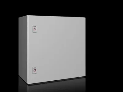Rittal AX 1350.000 AX kompakt pano, GYD: 500x500x300 mm, çelik sac, montaj plakalı, tek kapılı, iki mandallı kilit