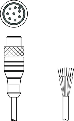 Leuze KB M12/8-30000-SA Bağlantı kablosu