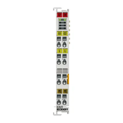 Beckhoff EL2622 EtherCAT Terminal, 2-channel relay output, 230 V AC, 30 V DC, 5 A, without power contacts