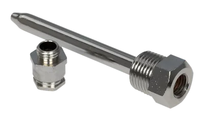 Alre TH-200 Immersion sleeve, 200mm, nickel-plated brass, inner x outer diameter 8x10mm