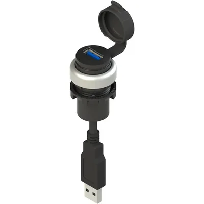 Pizzato E2 1USB9AN3 USB socket 30 EROUND series