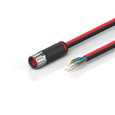 Beckhoff ZK7608-3100-0xxx B17, ECP cable, PUR, 5 G 15 mm² + (1 x 4 x AWG22), drag chain suitable, key 2 (400 V AC)