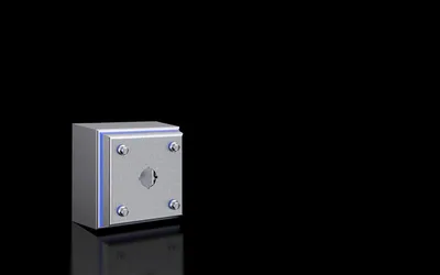 Rittal HD 1681.600 HD switch housing, WxHxD: 100x100x90 mm, stainless steel 14301, 1 switch cut-out, Ø 225 mm