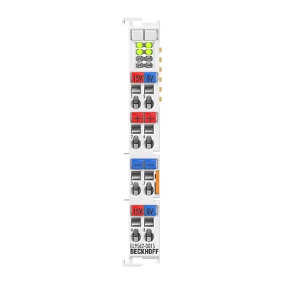 Beckhoff EL9562-0015 EtherCAT Terminal, power supply, 24 V DC, 2 x output 15 V DC, 03 A, electrically isolatedNew