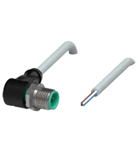 Pepperl+Fuchs V1S-W-5M-PVC Male cordset single-ended M12 angled A-coded, 4-pin, PVC cable grey