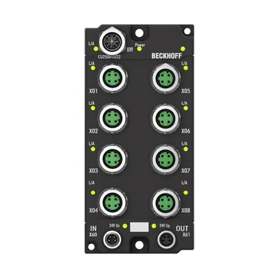 Beckhoff CU2508-0022 Infrastructure, 8-port port multiplier, Ethernet, 24 V DC, M12New