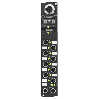 Beckhoff IP2401-Bxxx Fieldbus Box, 8-channel digital input + 8-channel digital output, 24 V DC, 3 ms, 05 A, M8