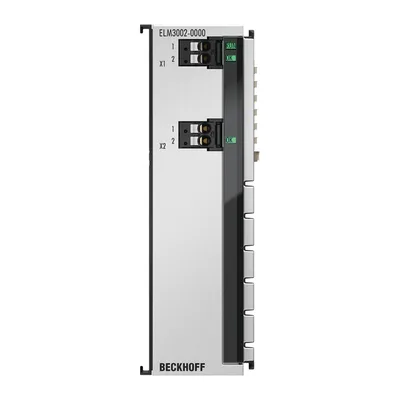 Beckhoff ELM3002-0000 EtherCAT Terminal, 2-channel analog input, voltage, ±30 V…±20 mV, 24 bit, 20 ksps