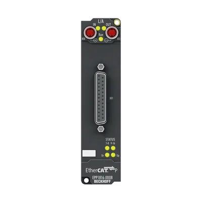 Beckhoff EPP1816-0008 EtherCAT P Box, 16-channel digital input, 24 V DC, 10 µs, D-sub