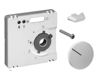Alre JZ-005.120 Cover set for underfloor temperature controller FETR 101715, 55×55, traffic/studio white (RAL9016), gloss