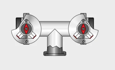 Kieselmann 4414 G-G-G Multi-way Butterfly Valve