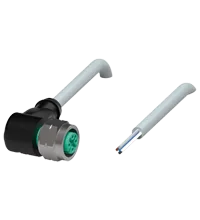 Pepperl+Fuchs V15-WV4A-5M-PVC Female cordset single-ended M12 angled stainless steel 14404, A-coded, 5-pin, PVC cable grey