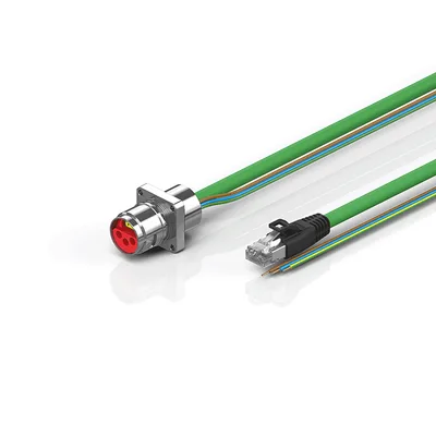 Beckhoff ZK7606-AH00-Axxx B17, ENP cable, PUR, 3 G 15 mm² + (1 x 4 x AWG22), drag chain suitable, key 2 (230 V AC)