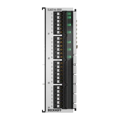 Beckhoff ELM3146-0000 EtherCAT Terminal, 6-channel analog input, multi-function, ±10…±125 V, ±20 mA, 24 bit, 1 ksps