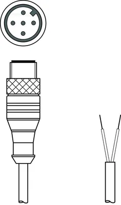 Leuze KS PB-M12-4A-P3-100 Bağlantı kablosu