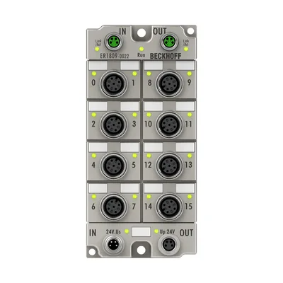 Beckhoff ER1809-0022 EtherCAT Box, 16-channel digital input, 24 V DC, 3 ms, M12, zinc die-cast