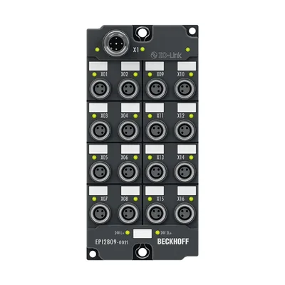 Beckhoff EPI2809-0021 IO-Link box, 16-channel digital output, 24 V DC, 05 A, M8
