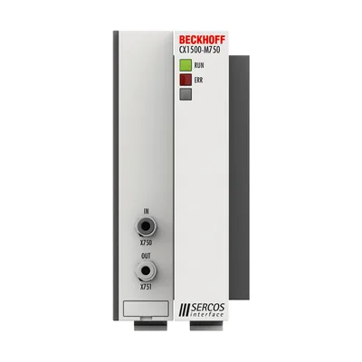 Beckhoff CX1500-M750 SERCOS II master fieldbus connection