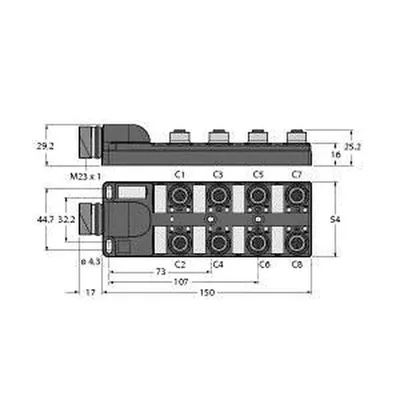 Turck TB-8M12-4P2-CS12H