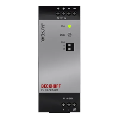 Beckhoff PS1011-2410-0000 Power supply PS1000; output: 24 V DC, 10 A; input: AC 100…240 V, 1-phase