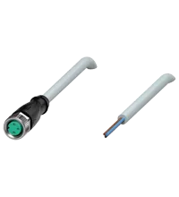 Pepperl+Fuchs V3-GM-2M-PVC Female cordset single-ended M8 straight A-coded, 3-pin, PVC cable grey