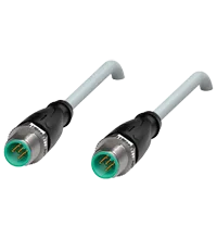 Pepperl+Fuchs V15S-G-1M-PUR-V15S-G Adapter cable M12 plug straight to M12 plug straight A-coded, 5-pin, PUR cable grey