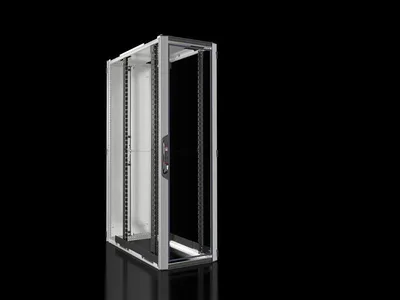 Rittal VX 5310.128 VX IT, 19" mounting angles, standard, front and rear, glazed door, WHD: 600 x 2000 x 1200 mm, 42 U