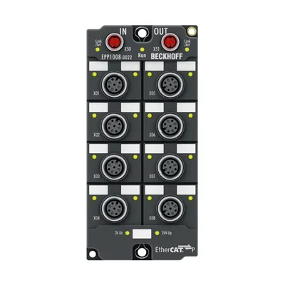 Beckhoff EPP1008-0022 EtherCAT P Box, 8-channel digital input, 24 V DC, 3 ms, M12