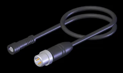 Euchner C-M08F04-02X025PU02,0-M12M04-100818 Connecting cable with 2 plug connectors M8 and M12, 2 m