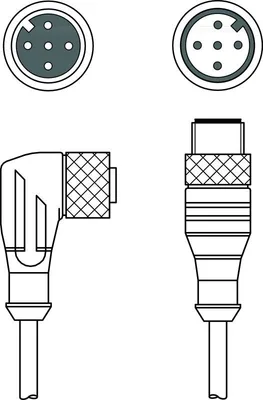 Leuze KDS U-M12-5W-M12-5A-P1-010-3DP Bağlantı kablosu