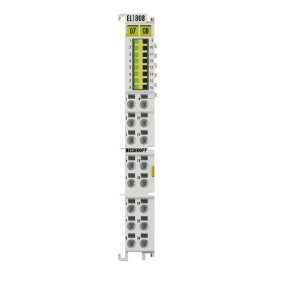 Beckhoff EL1808 EtherCAT Terminal, 8-channel digital input, 24 V DC, 3 ms, 2-wire connection