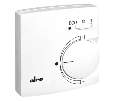 Alre KTRVB-052.245 Room thermostat, heating/cooling, surface-mounted, 24V AC/V DC, output 0…10V/10…0V, 2-/4-tube, off/comfort/ECO switch