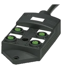 Pepperl+Fuchs V1-4A-E2-5M-PUR Quadruple splitter box with M12 connector with basic cable