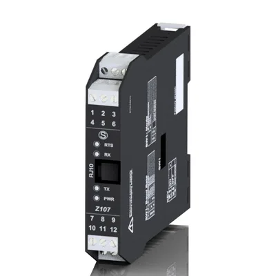 Seneca Z107 RS232 - RS485/422 serial converter for DIN rail installation