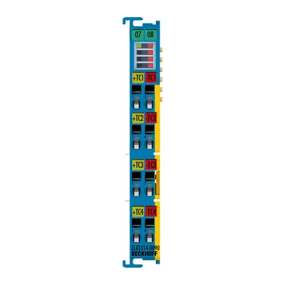 Beckhoff ELX3314-0090 EtherCAT Terminal, 4-channel analog input, temperature, thermocouple, 16 bit, Ex i, TwinSAFE SC