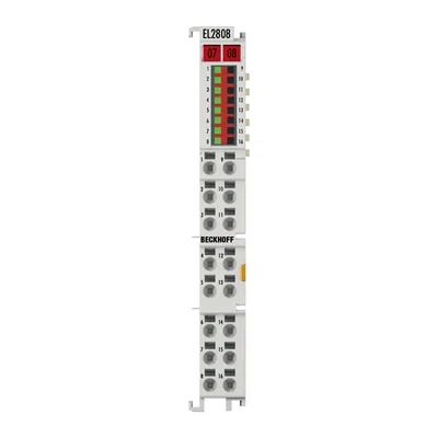 Beckhoff EL2808 EtherCAT Terminal, 8-channel digital output, 24 V DC, 05 A, 2-wire connection