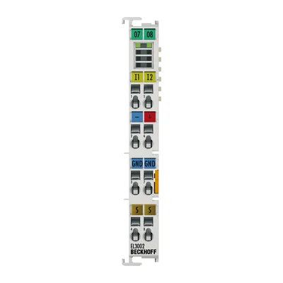 Beckhoff EL3002 EtherCAT Terminal, 2-channel analog input, voltage, ±10 V, 12 bit, single-ended