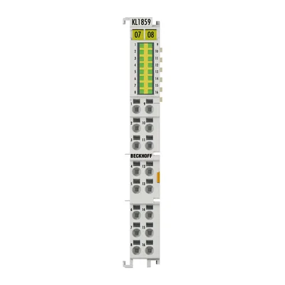 Beckhoff KL1859 Bus Terminal, 8-channel digital input + 8-channel digital output, 24 V DC, 3 ms, 05 A