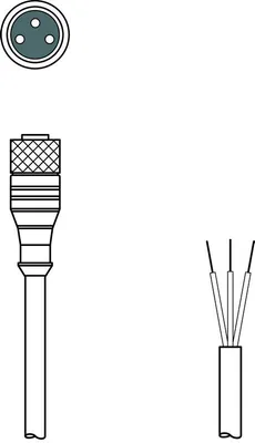 Leuze KD U-M8-3A-V1-300 Bağlantı kablosu