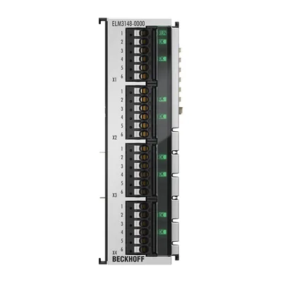 Beckhoff ELM3148-0000 EtherCAT Terminal, 8-channel analog input, multi-function, ±10…±125 V, ±20 mA, 24 bit, 1 ksps