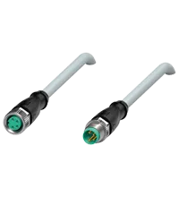 Pepperl+Fuchs V31-GM-2M-PVC-V31-GM Cordset M8 socket straight to M8 plug straight A-coded, 4-pin, PVC cable grey