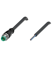 Pepperl+Fuchs V3S-GM-BK5M-PVC-U Male cordset single-ended M8 straight A-coded, 3-pin, PVC cable black, UL approved