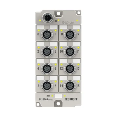 Beckhoff ERI2809-0022 IO-Link box, 16-channel digital output, 24 V DC, 05 A, M12, zinc die-cast